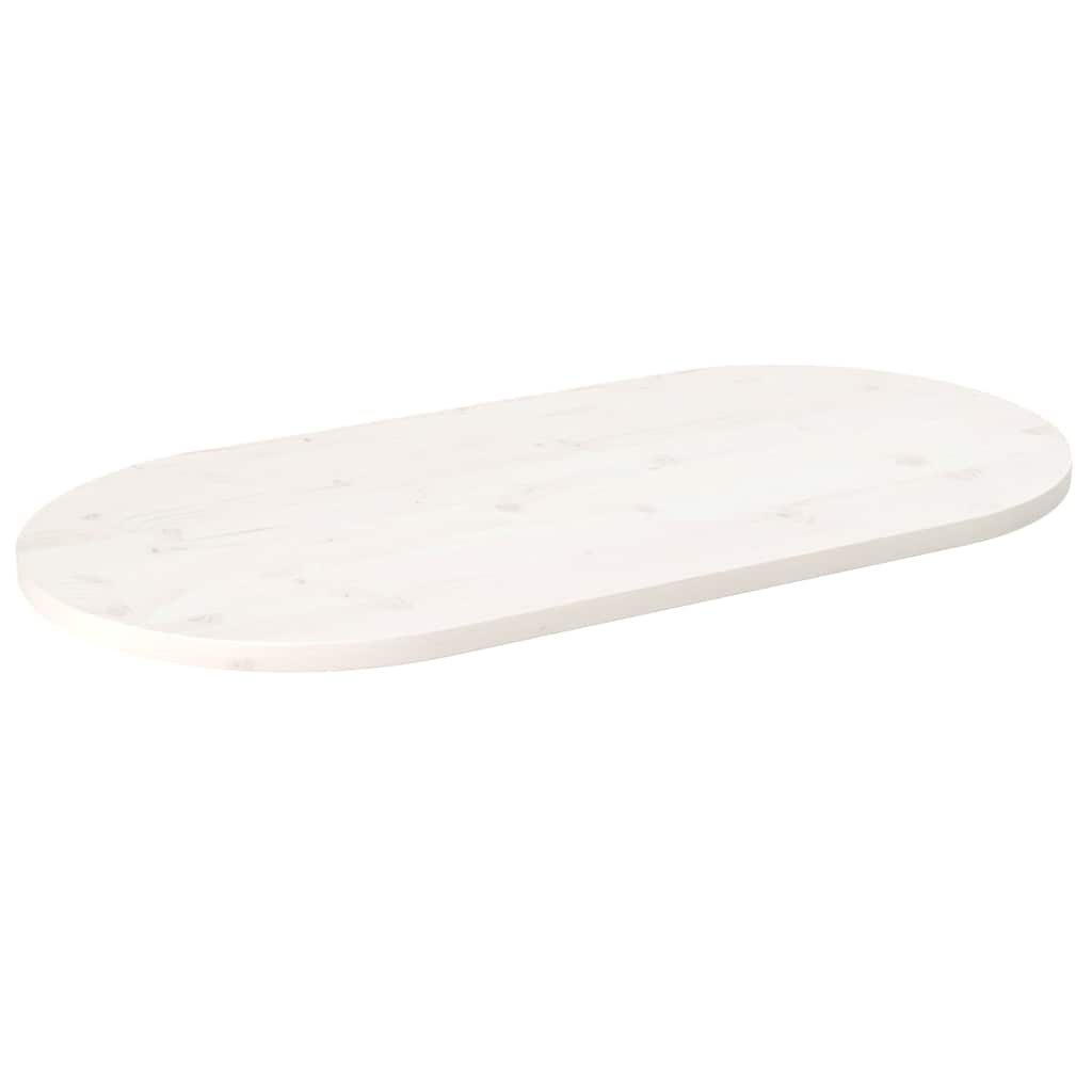 Tischplatte 60x30x2,5 cm Massivholz Kiefer Oval
