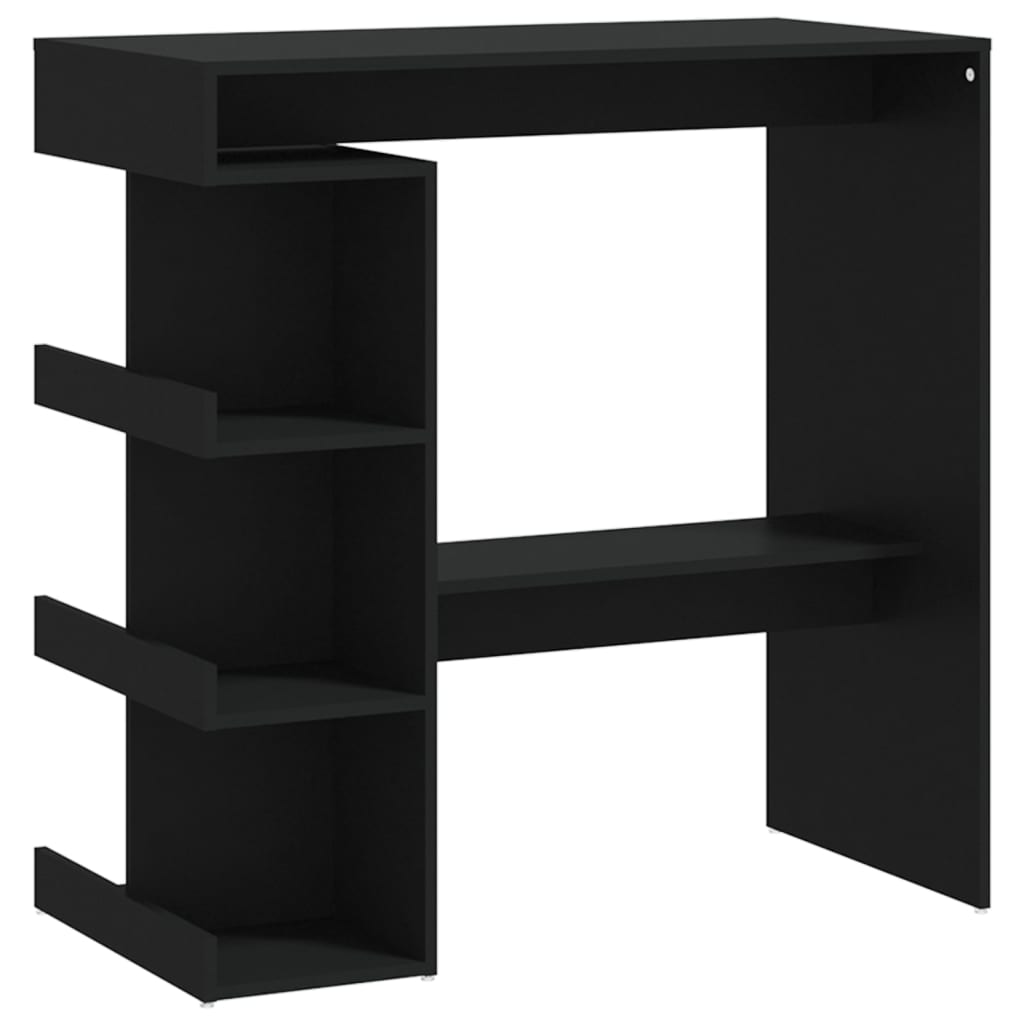 Bartisch mit Regal Weiß 100x50x101,5 cm Holzwerkstoff