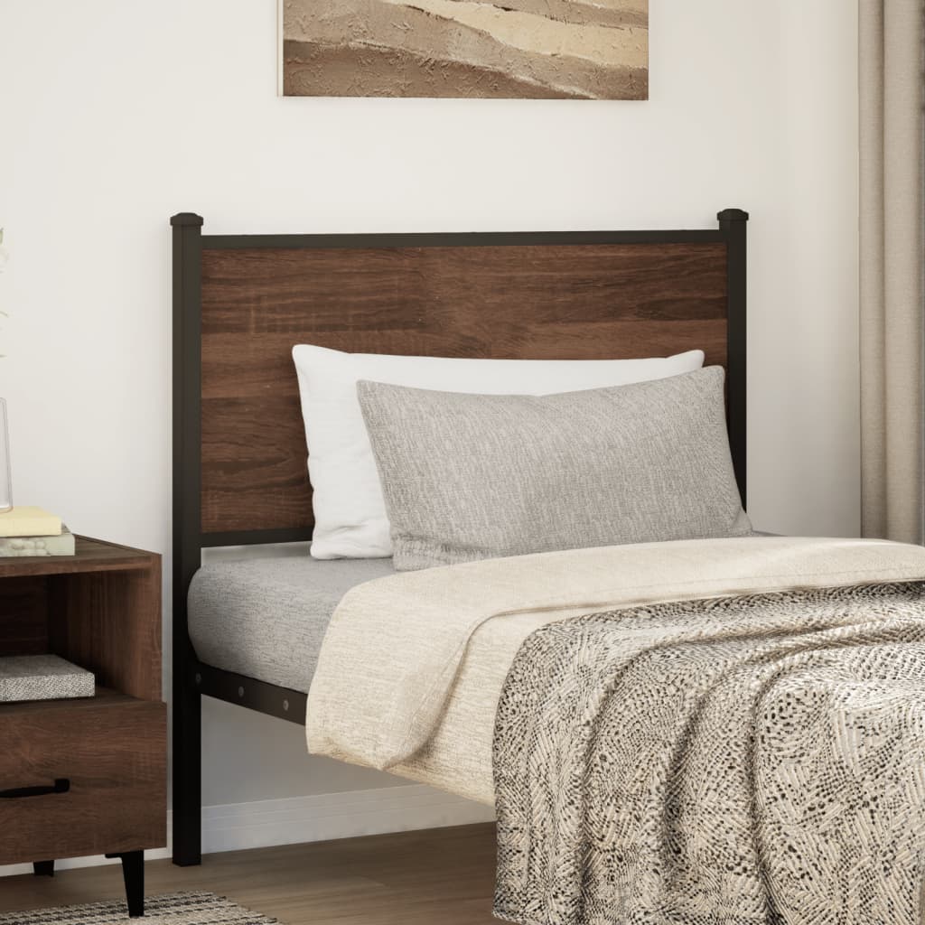 Ersatz-Kopfteil Räuchereiche 75 cm Holzwerkstoff und Stahl