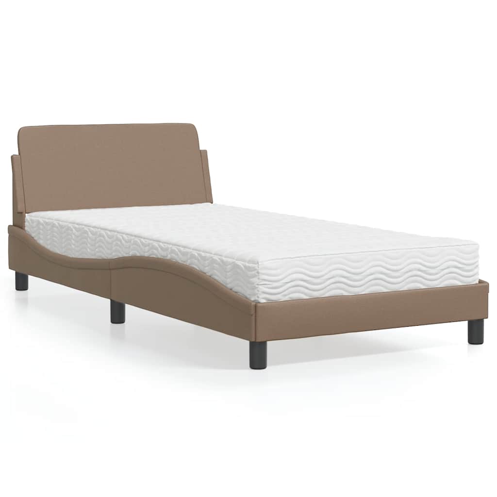 Bett mit Matratze "Dover" Schwarz 80x200 cm Kunstleder