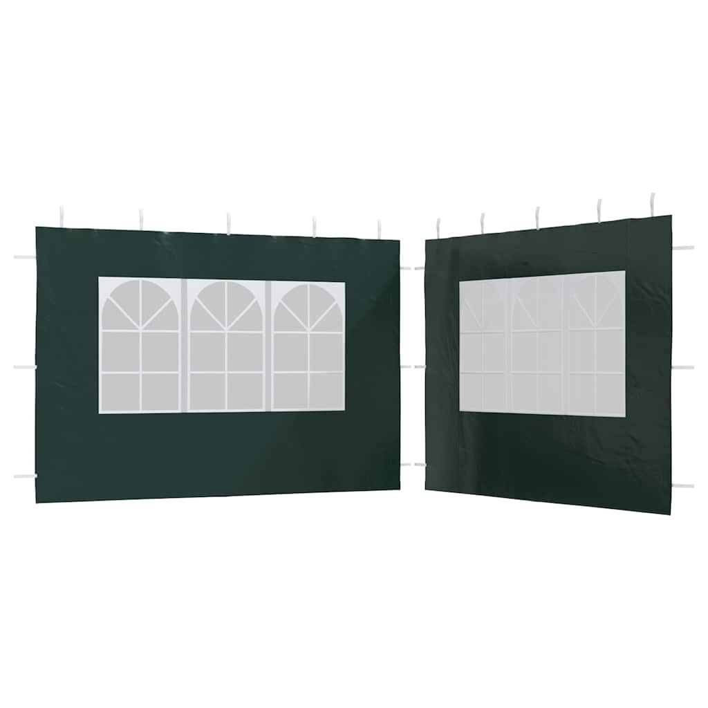 Party Zelt Seitenteil 2 pcs 300 x 195 cm Rot PE und Stahl