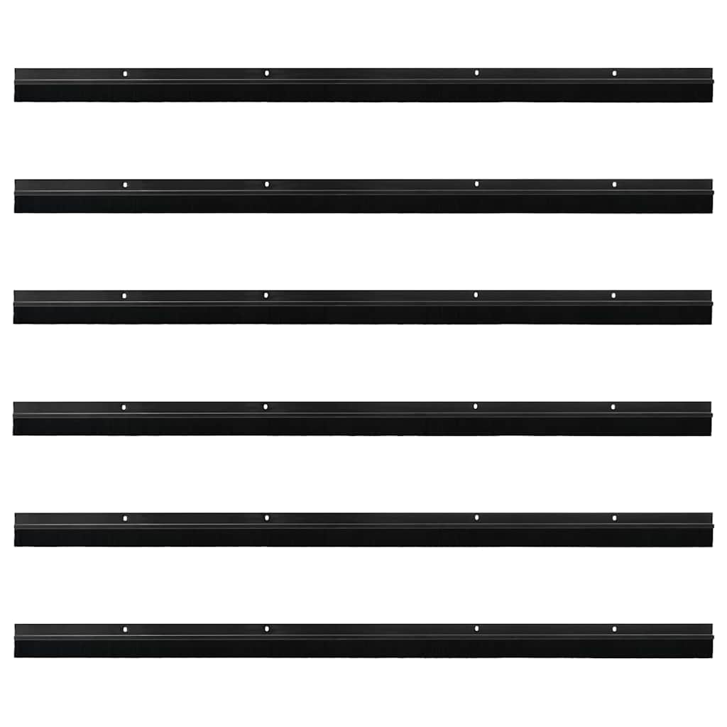 Aufsteck Türbürstendichtungen 2 pcs Braun 100 cm