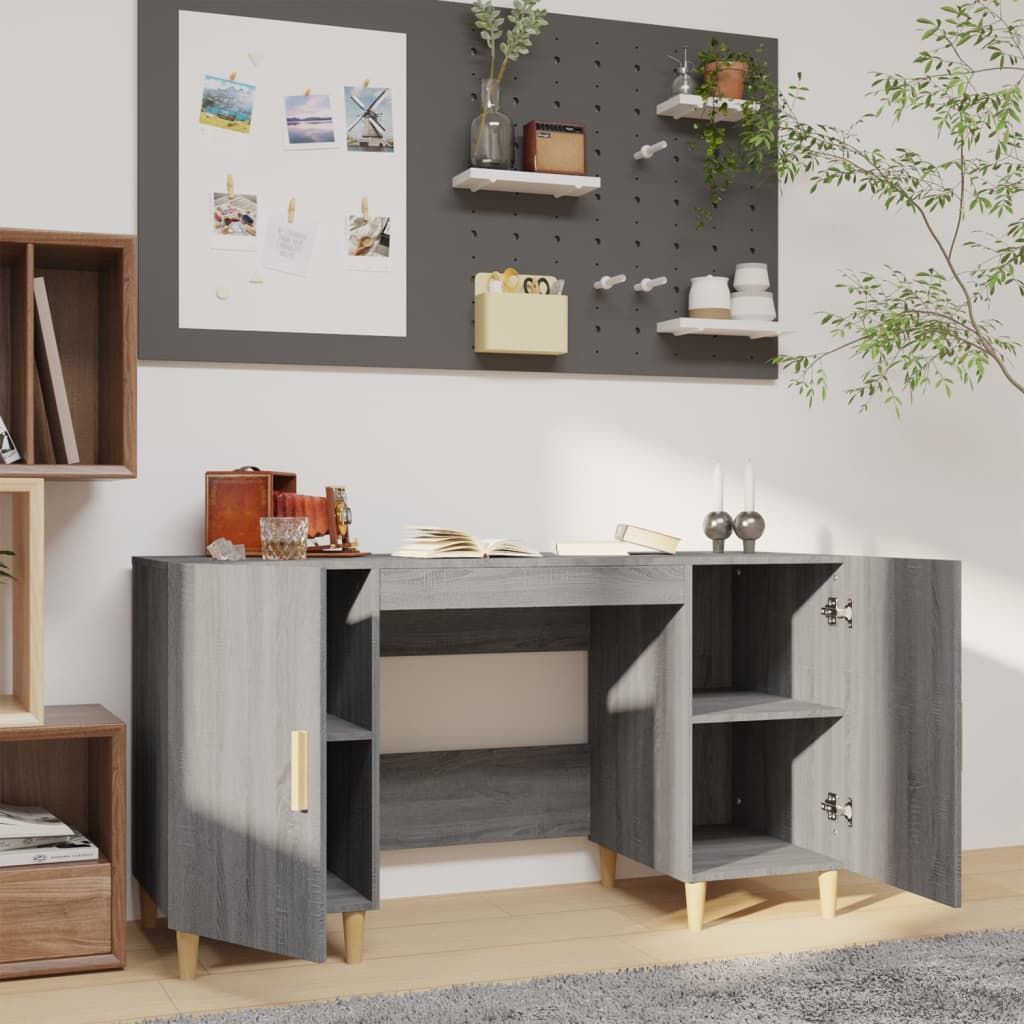 Schreibtisch Weiß 140x50x75 cm Holzwerkstoff