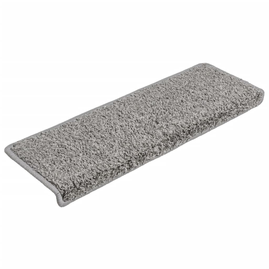 Stufenmatten 15 Stk. 65x21x4 cm Grau Rechteckiger Rand