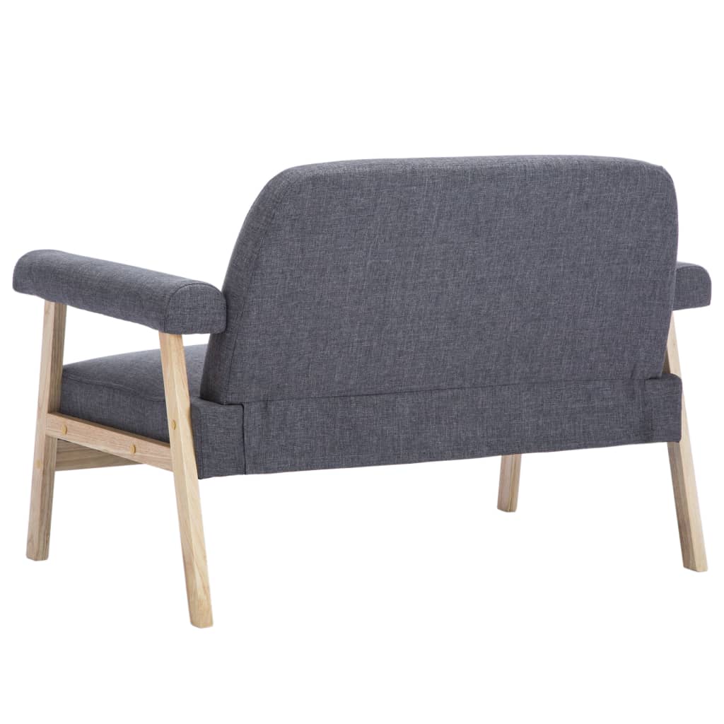 2-Sitzer-Sofa Stoff Hellgrau