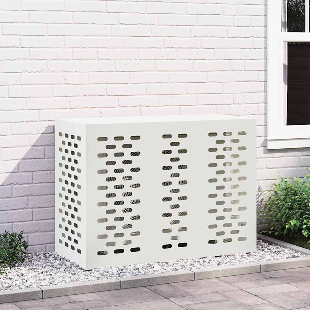 Klimaanlagenabdeckung Schwarz 90 x 40 x 60 cm Stahl