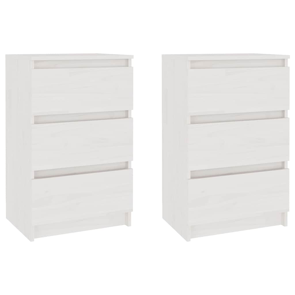 Nachtschrank 40x29,5x64 cm Massivholz Kiefer