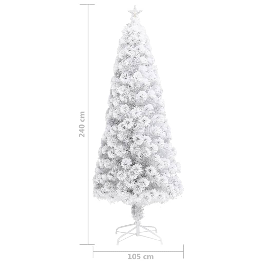Vorbeleuchteter Weihnachtsbaum mit Ständer und LED 150 cm Glasfaser
