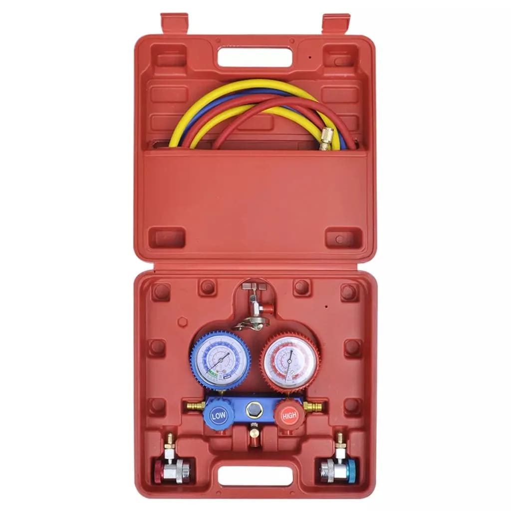 Vakuumpumpe 100 L/min 4-Wege-Verteiler-Manometer Klimaanlagen