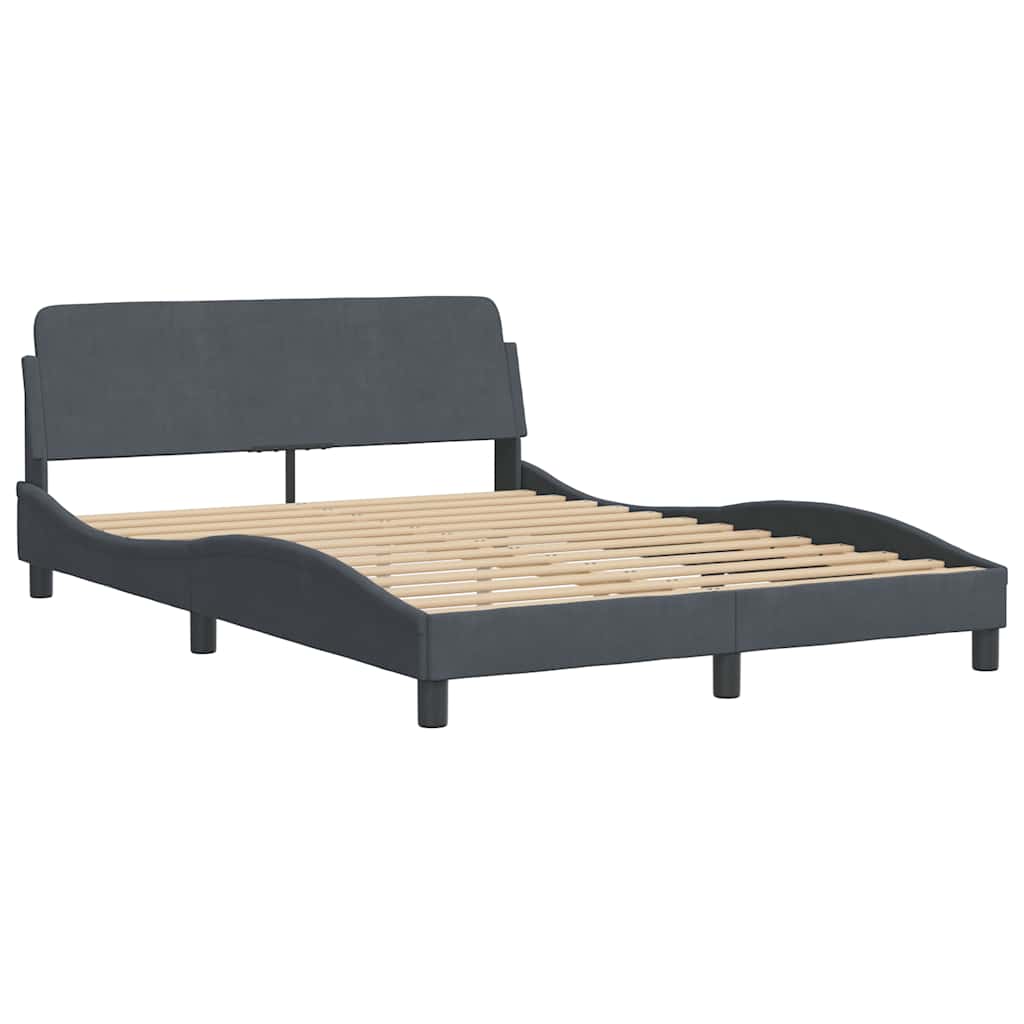 Bettgestell "Dover" Hellgrau 100x190 cm Samt