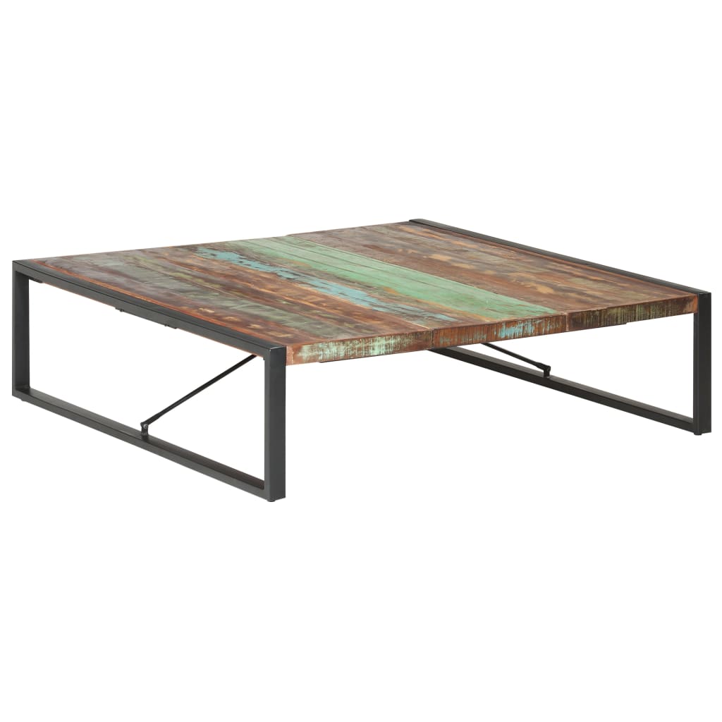 Couchtisch 140x140x40 cm Raues Mangoholz