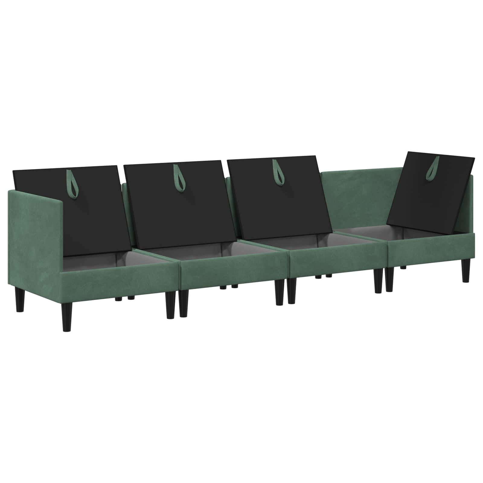 Wohnzimmergarnitur mit Kissen mit Speicher 3 pcs Hellgrau Samt