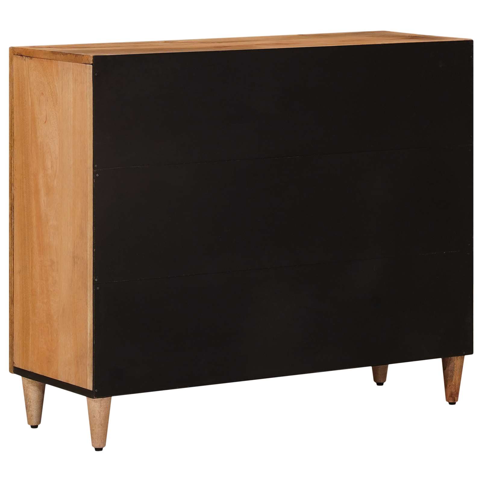 Sideboard mit Regal Walnuss 90 x 33,5 x 75 cm Massivholz Mango