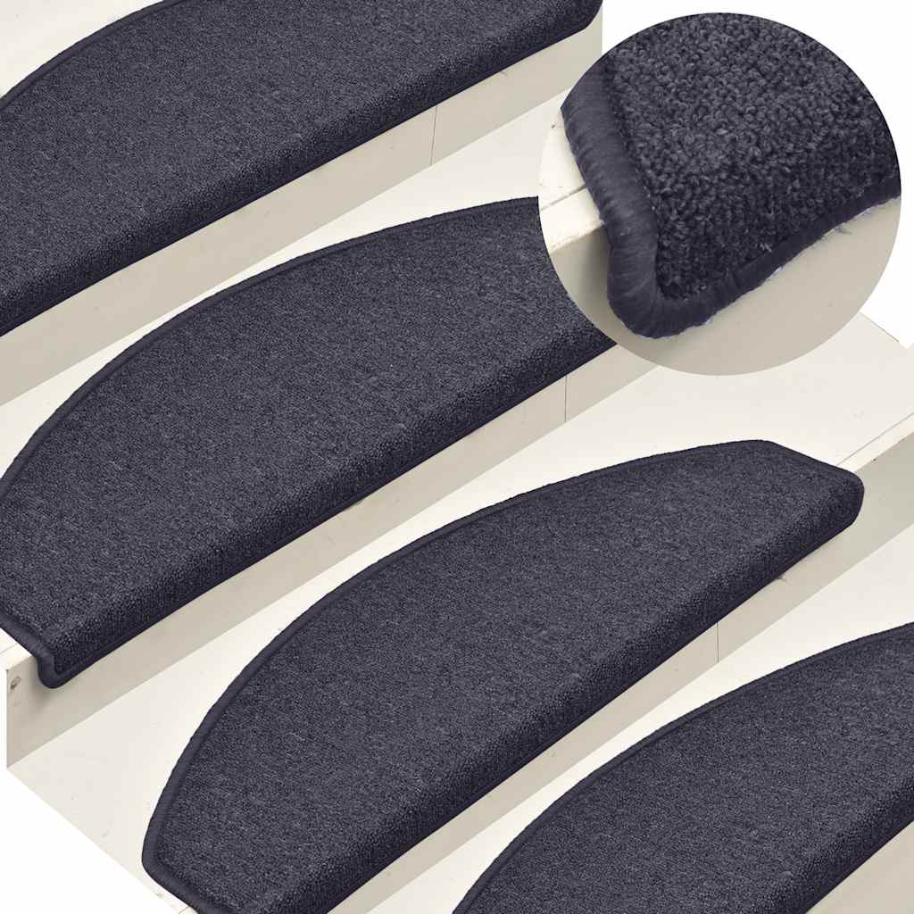 Stufenmatten 15 Stk. 56x17x3 cm Anthrazit Halbrund