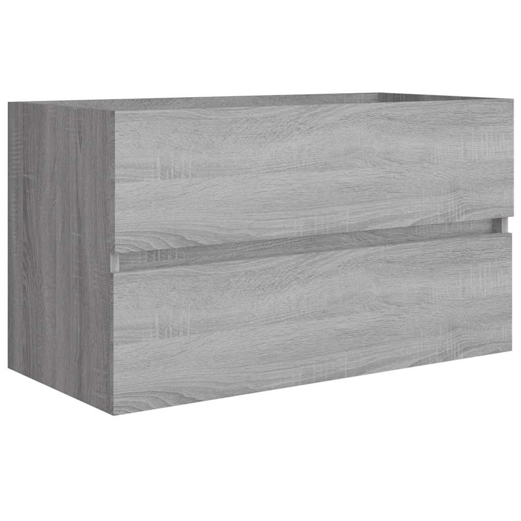 2-tlg. Badmöbel-Set Weiß Holzwerkstoff