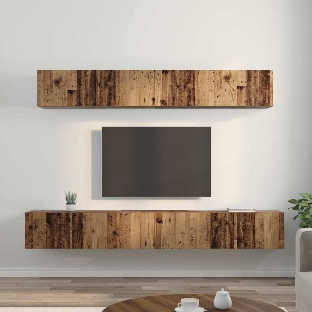 5-tlg. TV-Schrank-Set Weiß Holzwerkstoff