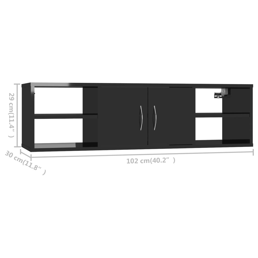 Wandregal Weiß 102x30x29 cm Holzwerkstoff