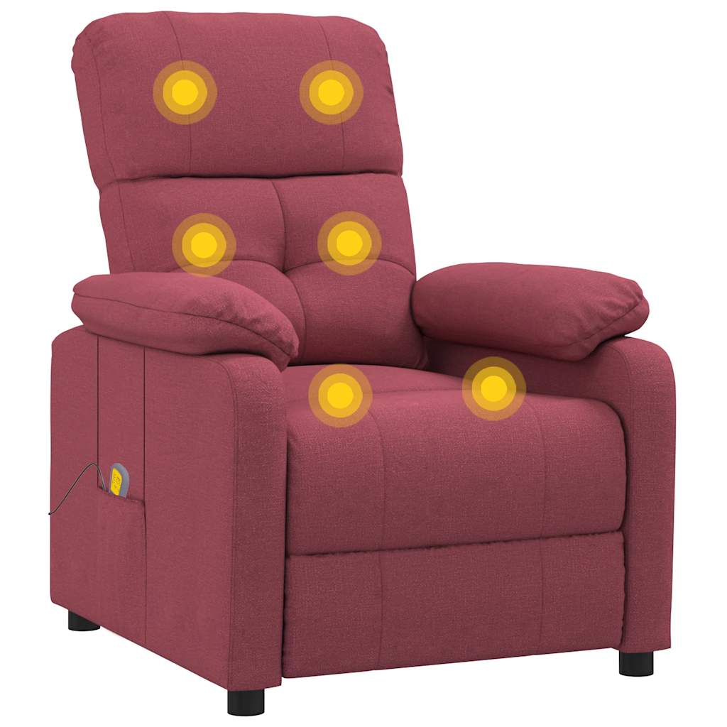 Massagesessel Hellgrau Stoff