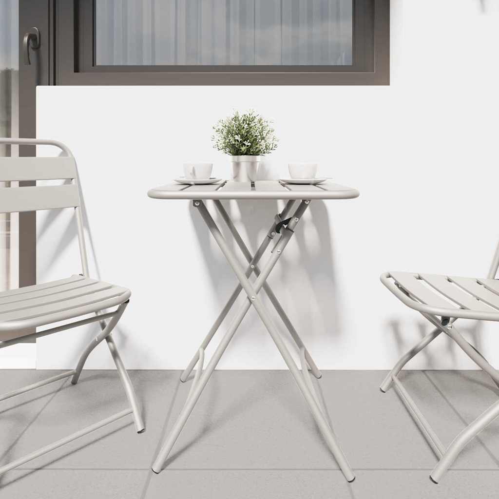 Bistrotisch Weiß 55 x 55 x 72,5 cm Pulverbeschichteter Stahl