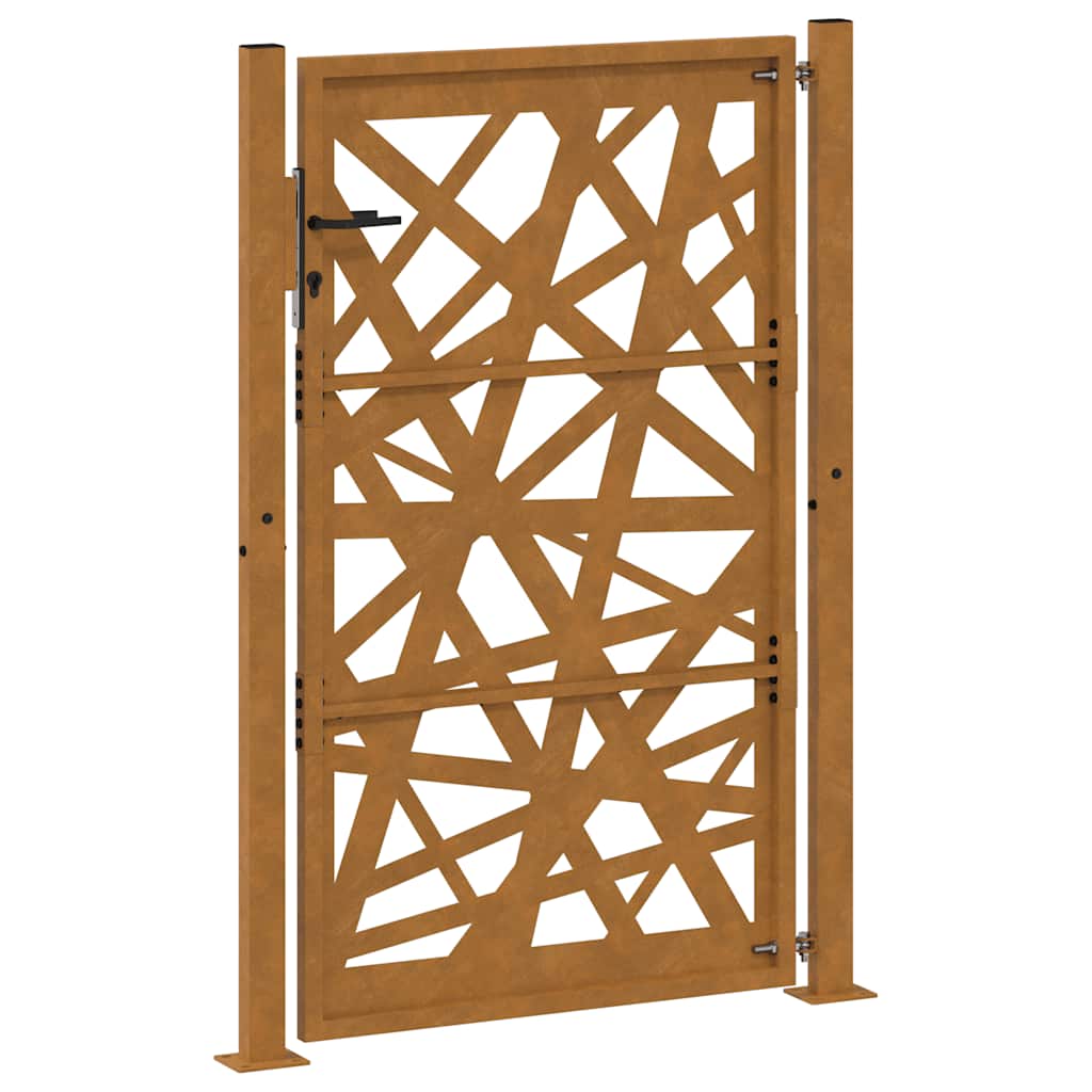 Gartentor Schwarz 100x100 cm Stahl Lichtdesign
