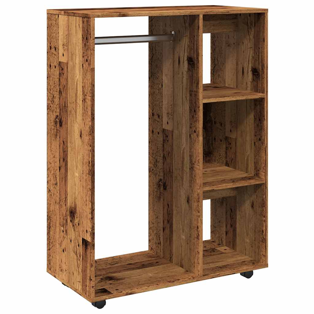 Kleiderschrank Weiß 80x40x110 cm Holzwerkstoff