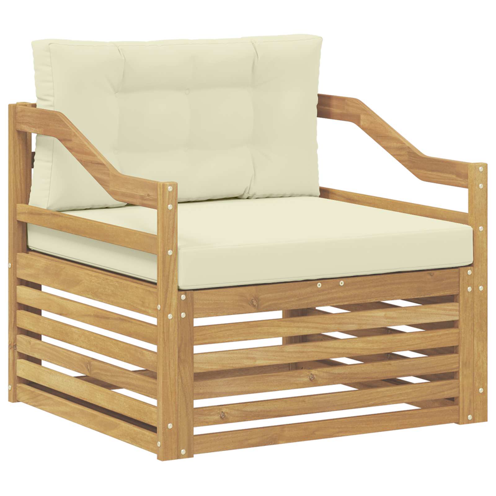 2 Stück Outdoor-Sofa Natur
