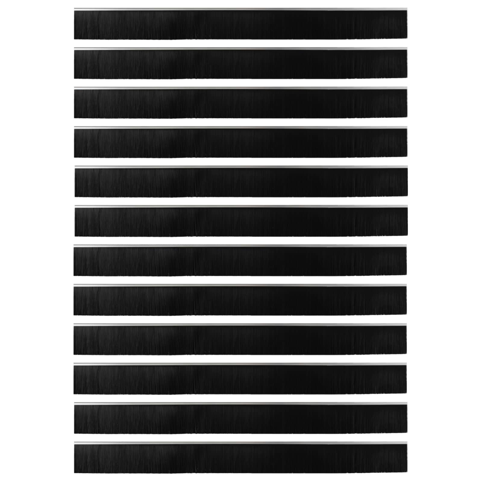 Selbstklebende Türbürstendichtungen 2 pcs Braun 100 cm