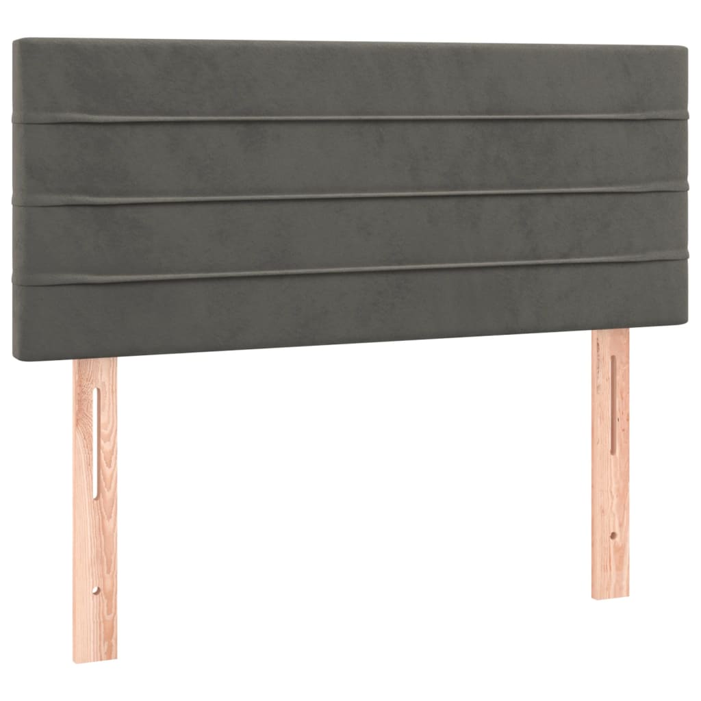 Kopfteil Hellgrau 80x5x118/128 cm Samt