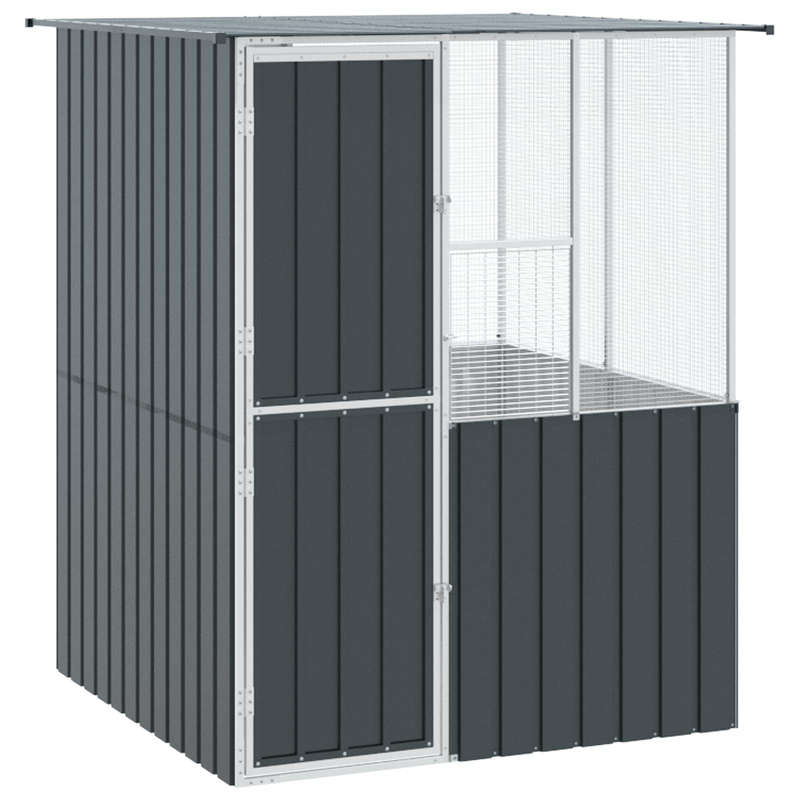 Vogelkäfig Anthrazit 165 x 165 x 200 cm Verzinkter Stahl