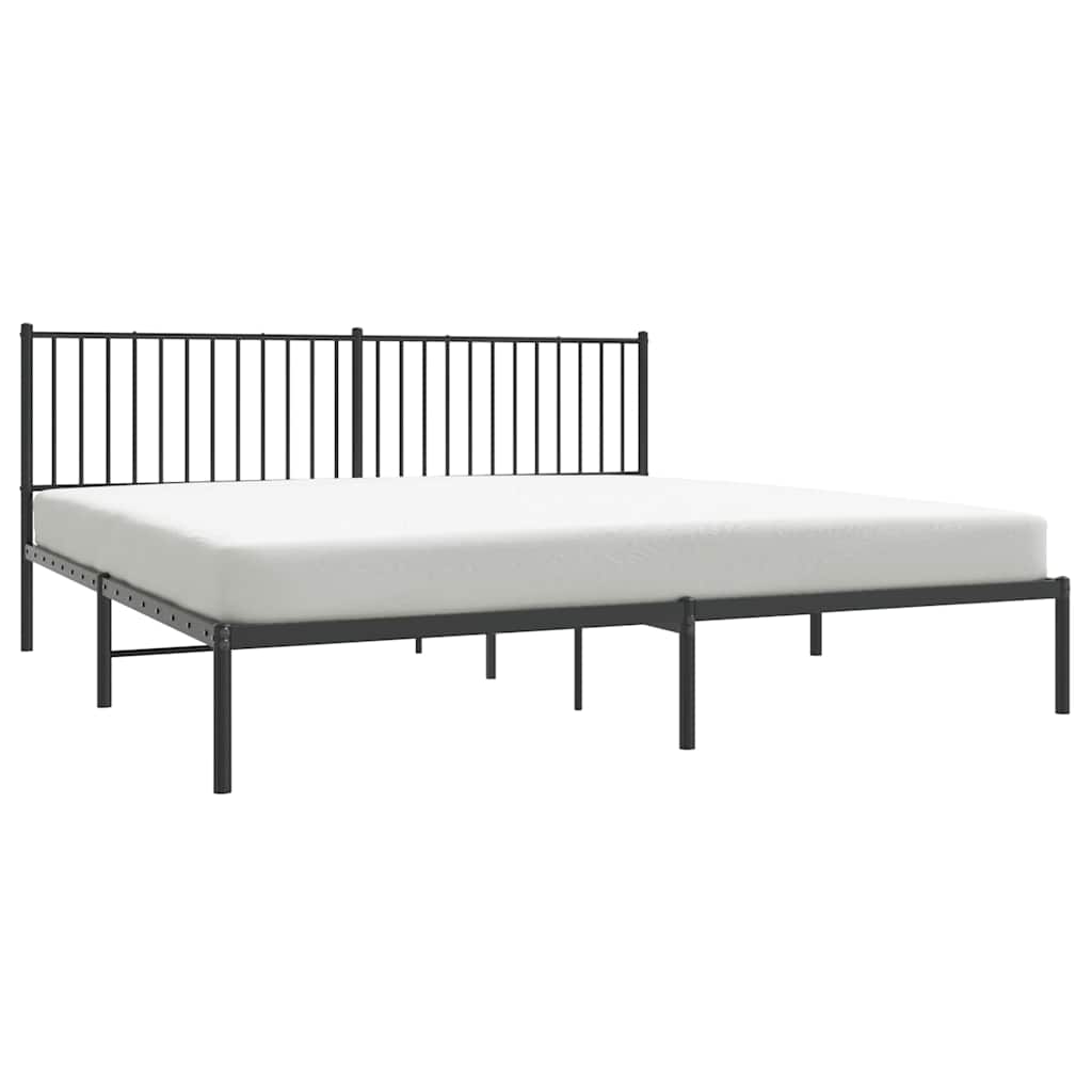Bettgestell Metall Schwarz 75x190 cm