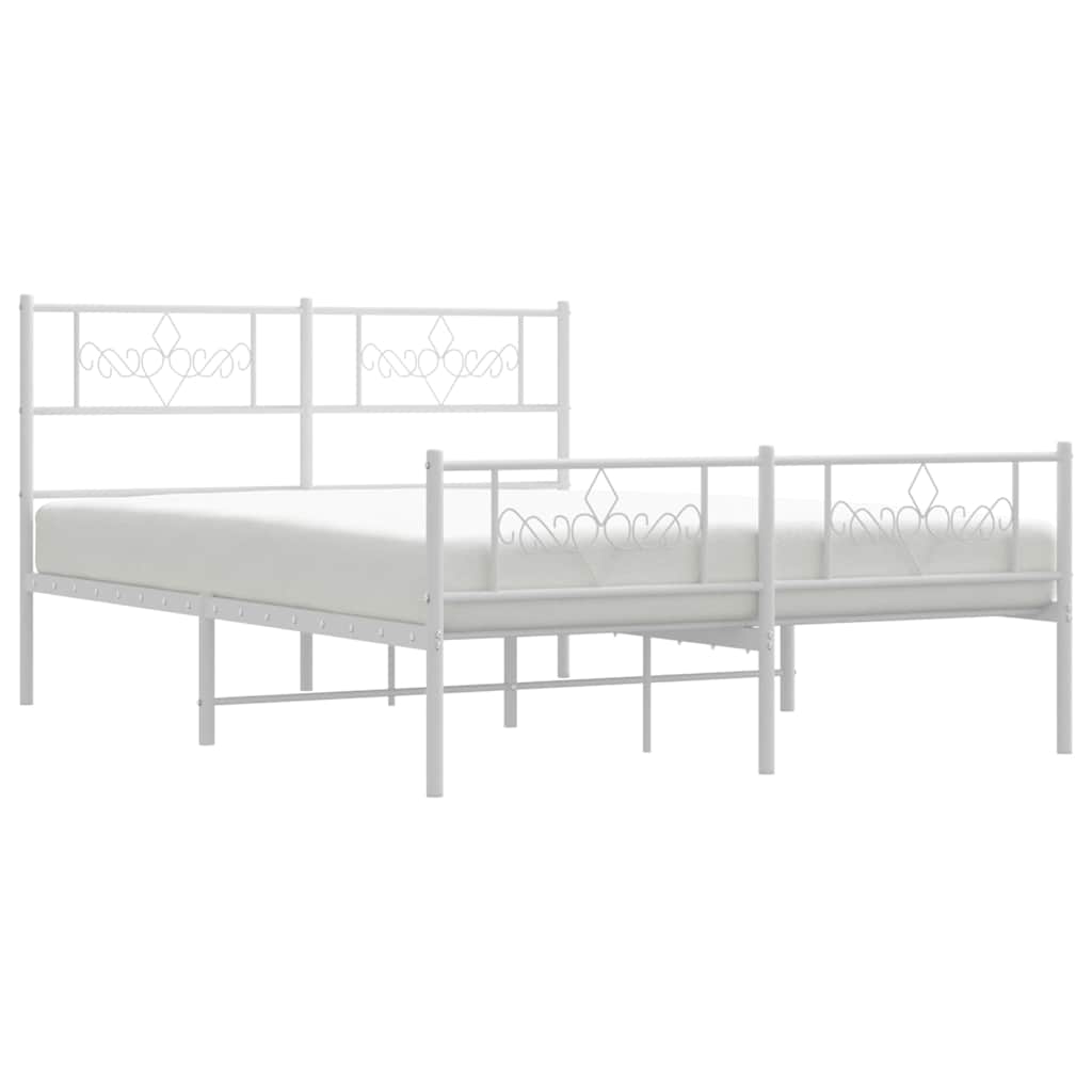 Bettgestell mit Kopfteil Metall Schwarz 100x190 cm