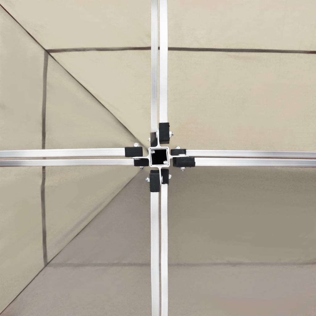 Profi-Partyzelt Faltbar mit Wänden Aluminium 3×3m Weiß