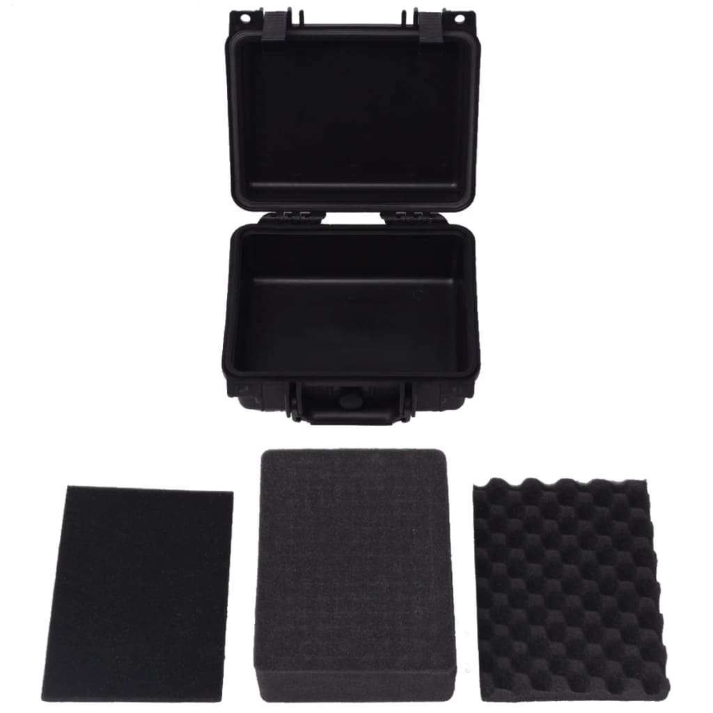 Koffer für Flugreise Tragbar Schwarz 46,5x21,5x17,5 cm PP