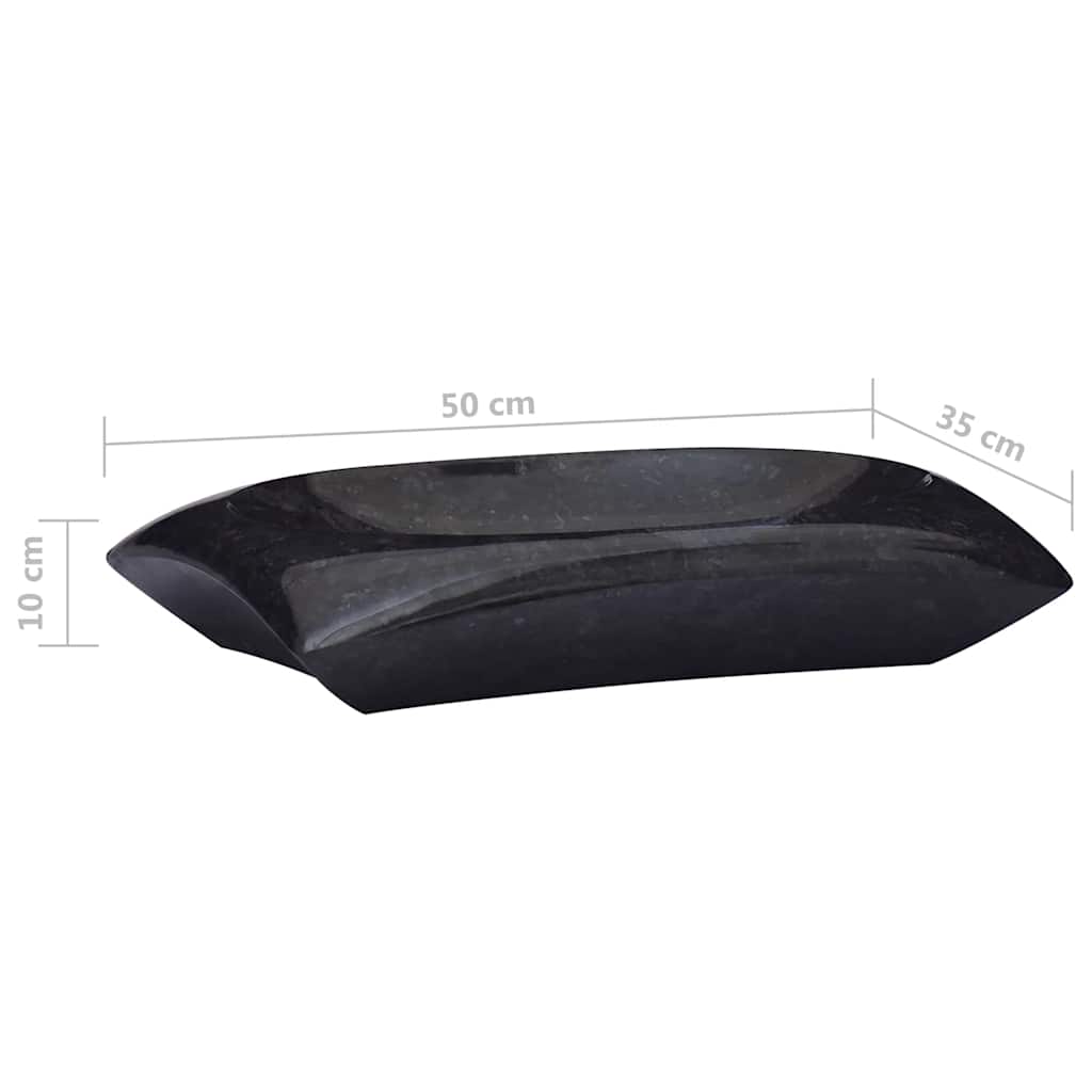 Waschbecken Creme 50x35x10 cm Marmor