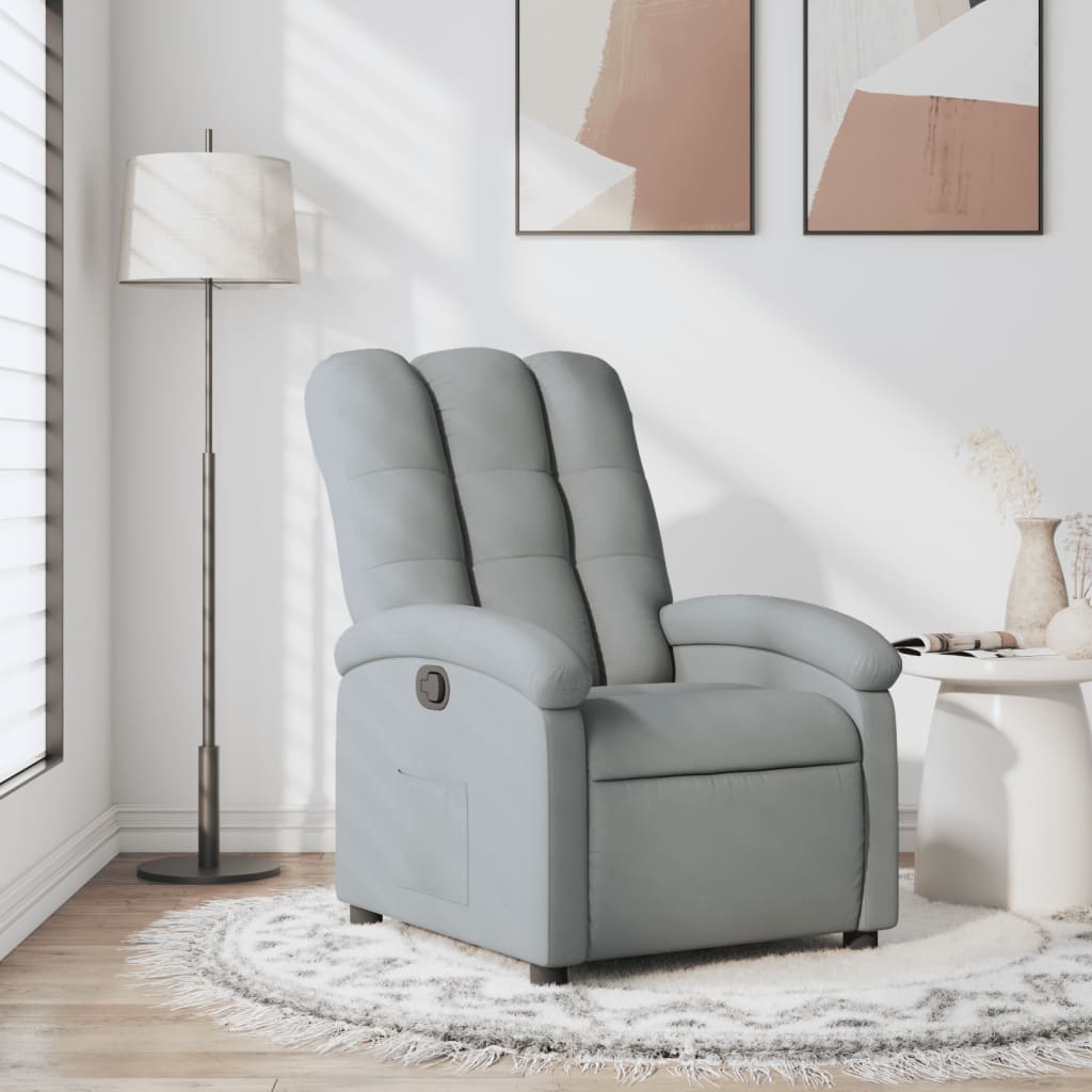 Relaxsessel Elektrisch Hellgrau Stoff