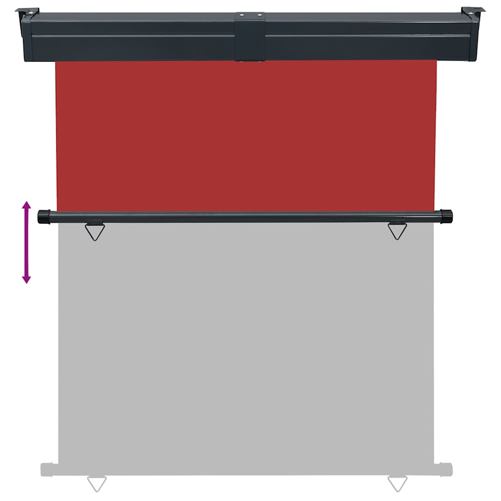 Balkon Seitenmarkise 60 x 250 cm 100% Polyester Eisen Stahl