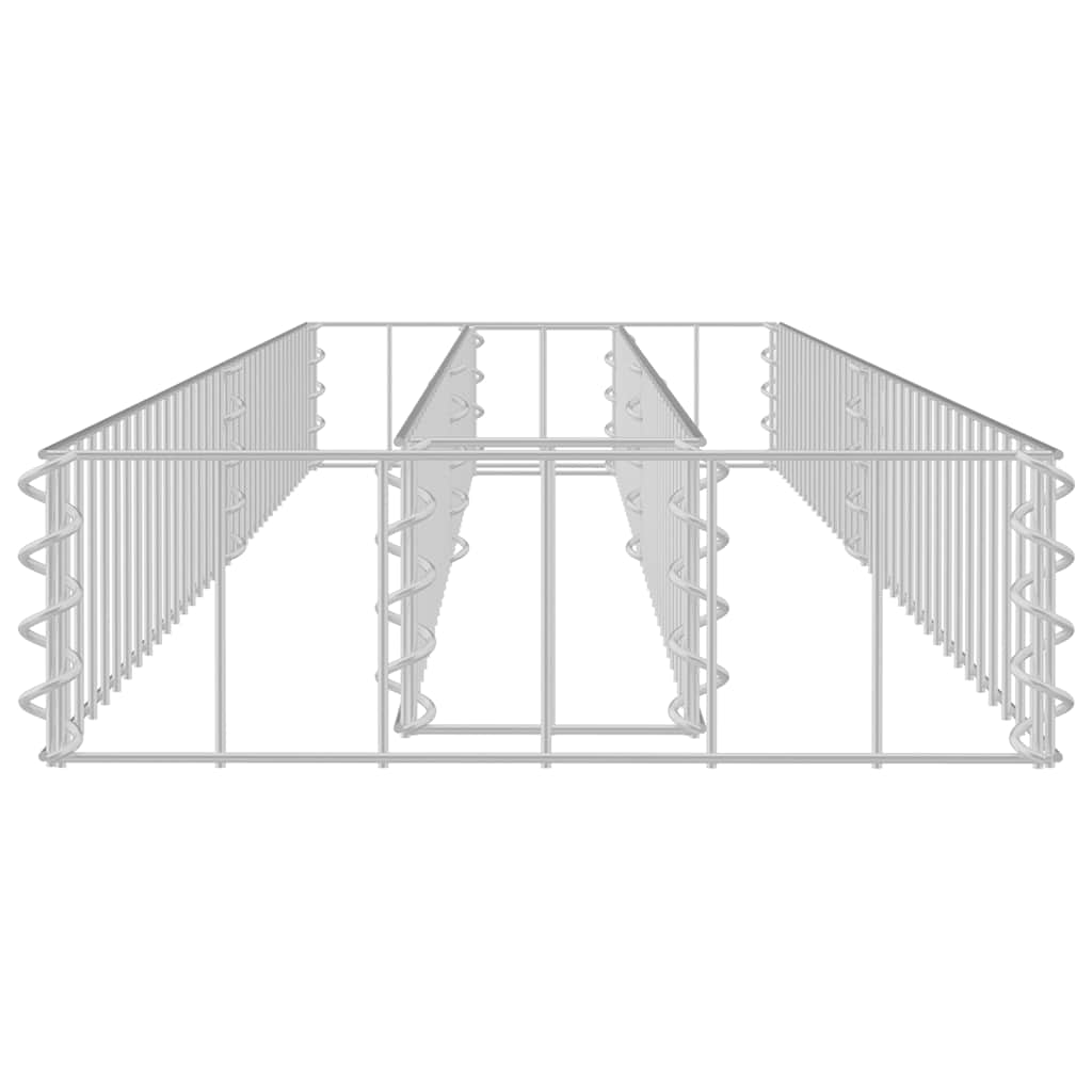 Gabionen-Hochbeet Verzinkter Stahl 90x30x10 cm