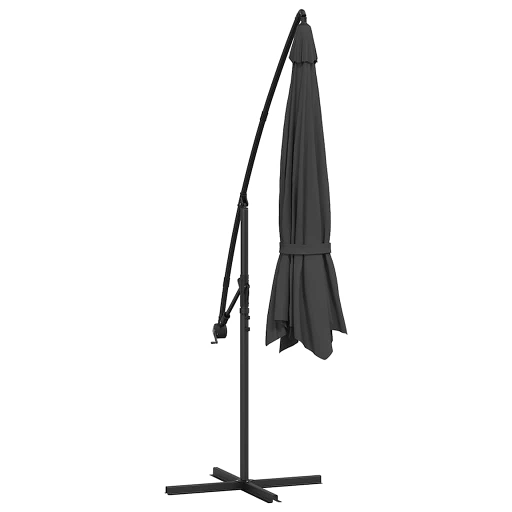 Ampelschirm mit Aluminium-Mast 350 cm Taupe