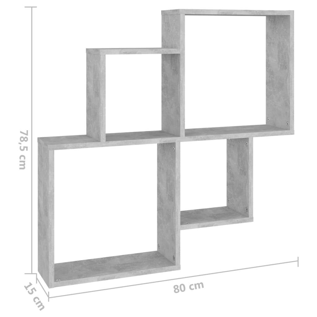 Würfelregal Weiß 80x15x78,5 cm Holzwerkstoff