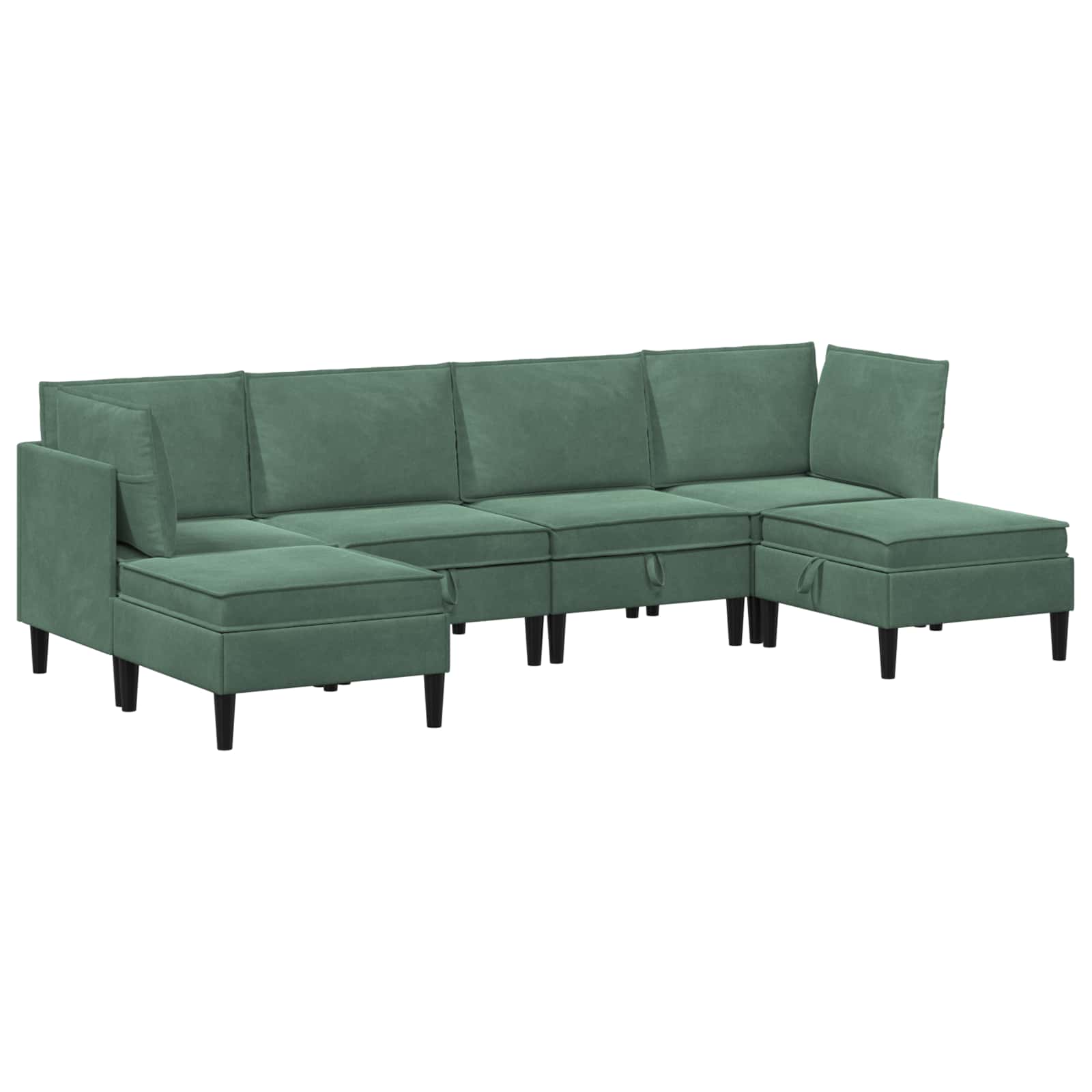Wohnzimmergarnitur mit Kissen mit Speicher 3 pcs Hellgrau Samt