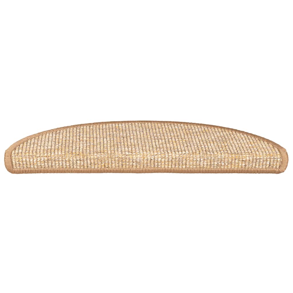 Stufenmatten 15 Stk. 56x17x3 cm Beige und Grau Halbrund