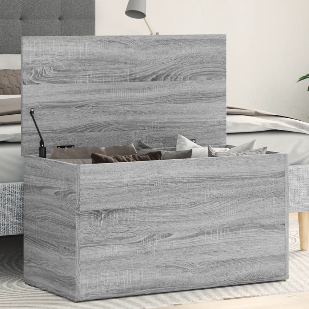 Aufbewahrungstruhe Weiß 84x42x46 cm Holzwerkstoff