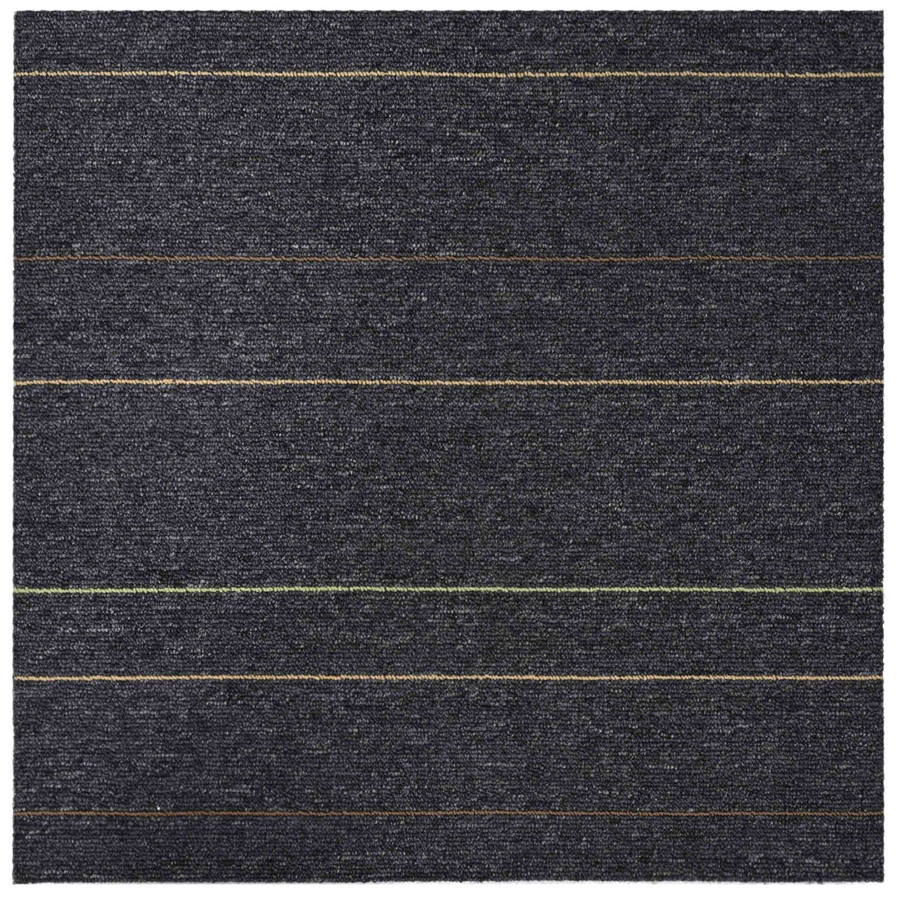 Teppichfliese Hellgrau mit Streifen 50 x 50 cm 4 pcs