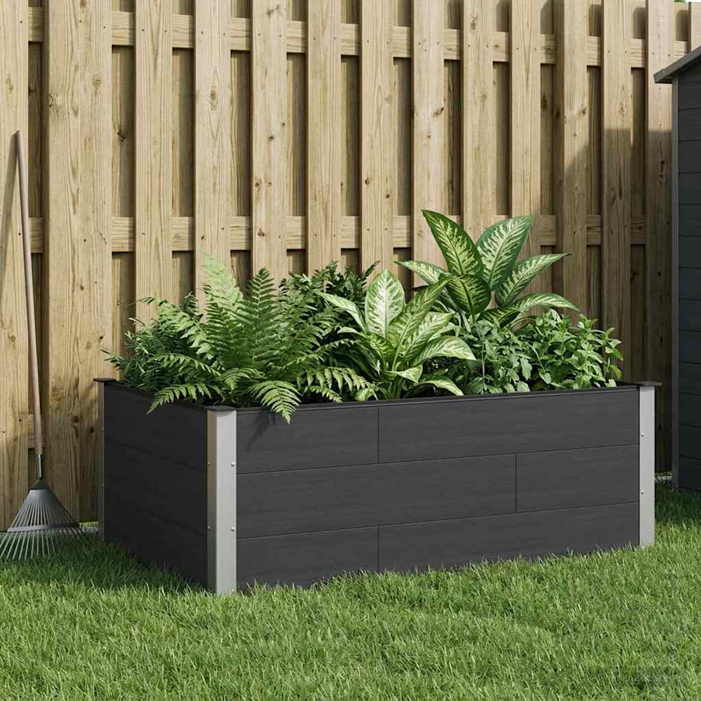 Garten-Hochbeet 200x50x54 cm WPC Grau