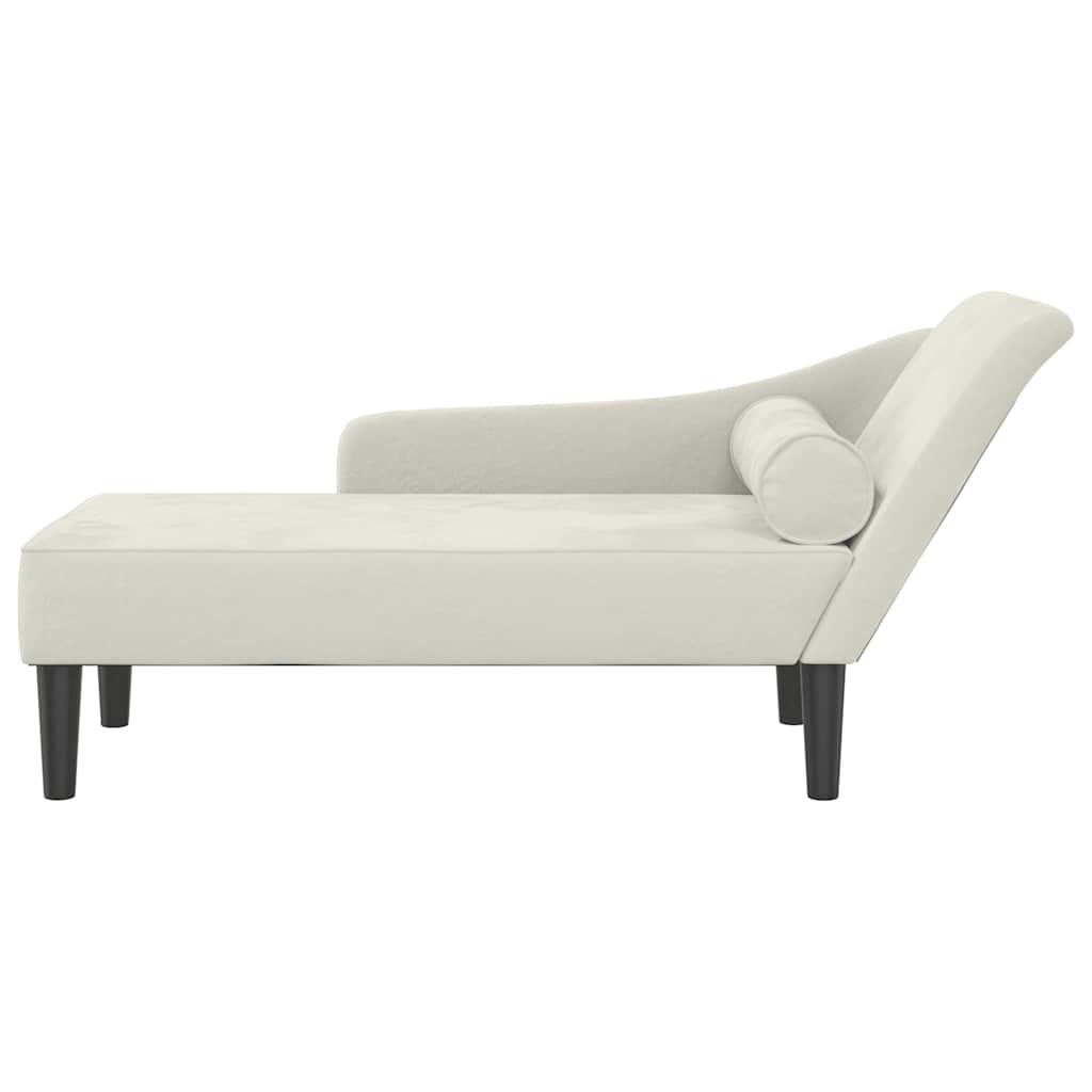 Chaiselongue mit Kissen Rosa Samt