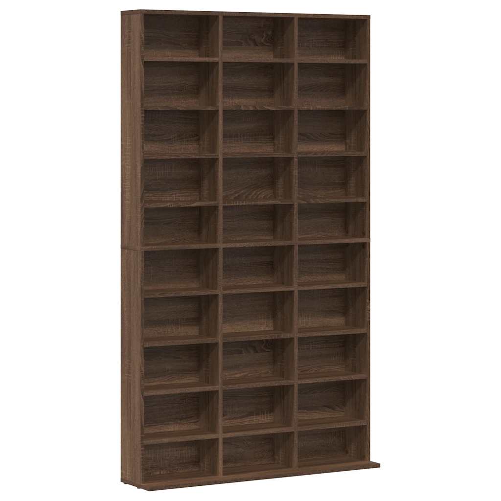 CD Regal Schwarz Eichen-Optik 101 x 23 x 177,5 cm Holzwerkstoff