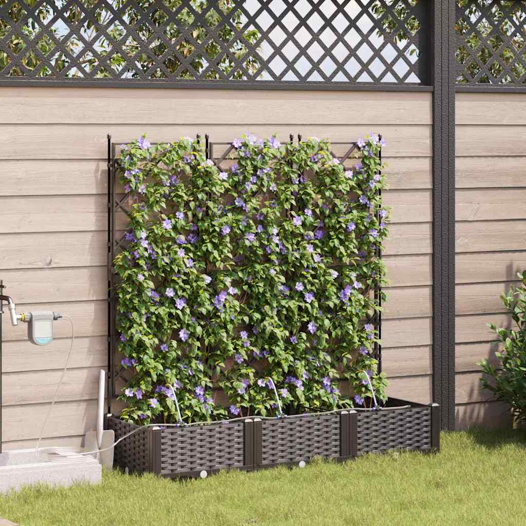 Garten-Pflanzgefäß 4 Stk. Braun 160 x 40 x 22 cm PP