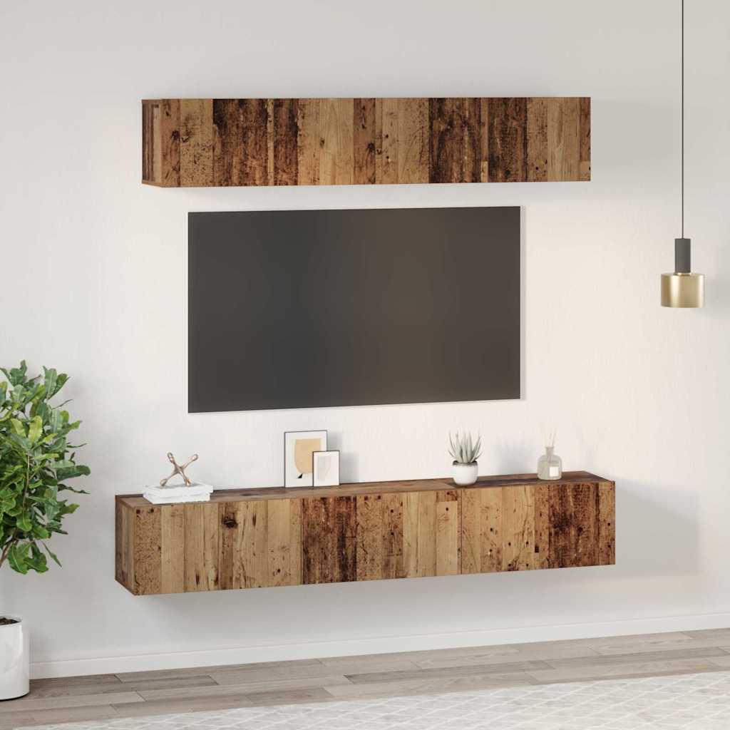 5-tlg. TV-Schrank-Set Weiß Holzwerkstoff