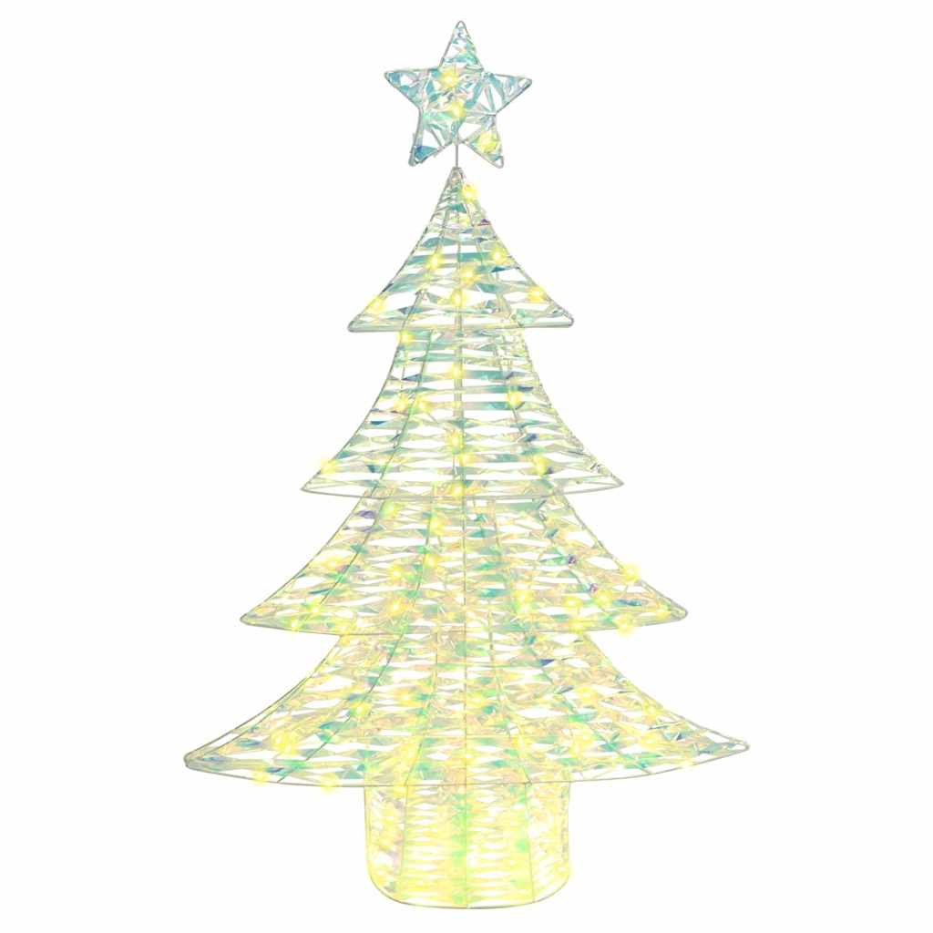 Weihnachtsbaum mit 120 LEDs Warmweiß 120,5 cm PET