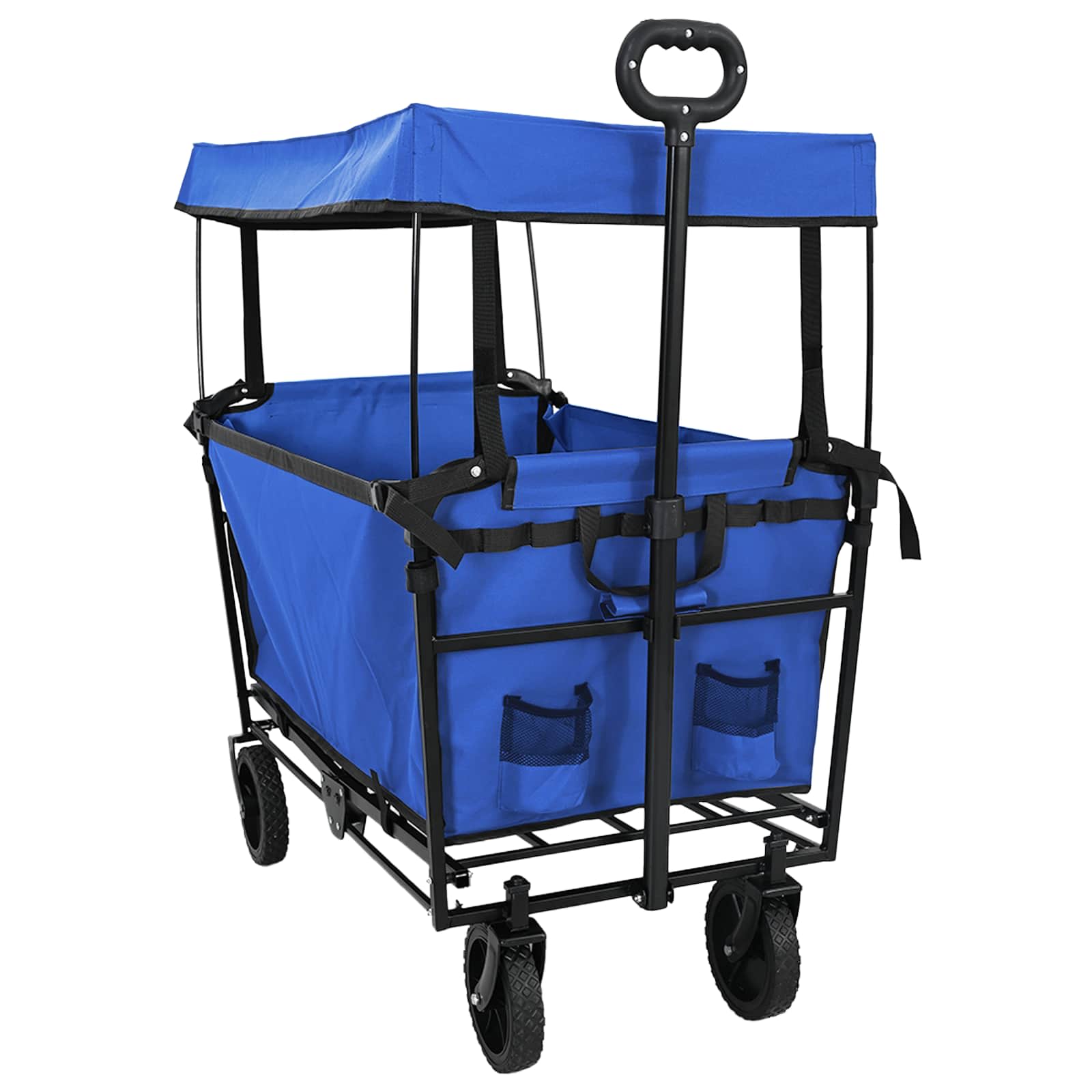 Klapp-Handwagen Schwarz 105 x 56,5 x 116 cm Oxford-Stoff
